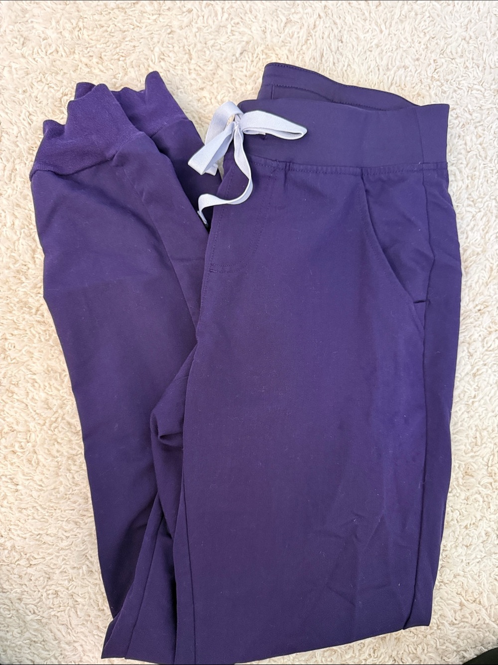 Figs Women's Purple Jam Drawstring Jogger Pants
